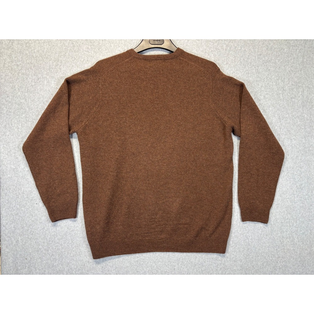 P.G. Field Mens V-Neck Sweater Brown Marl Knit Pullover Size Medium - Picture 2 of 6